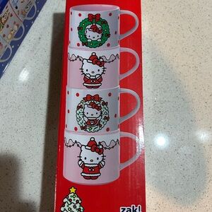 Hello Kitty Red and Pink Christmas Mugs